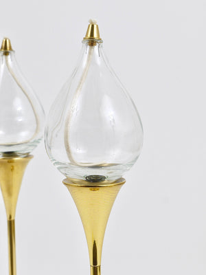 Due grandi candelieri a olio Mid-Century Freddie Andersen, Danimarca, anni 1970