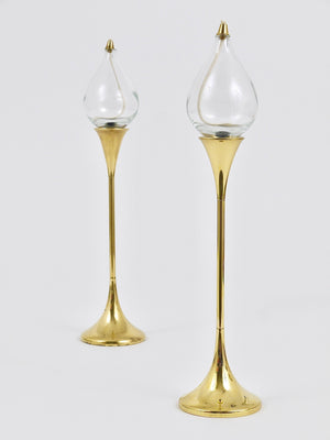 Due grandi candelieri a olio Mid-Century Freddie Andersen, Danimarca, anni 1970