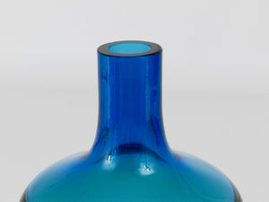 Göran Wärff Pukeberg Colorful Tropico Carafe Glass Bottle Decanter, Sweden, 1960