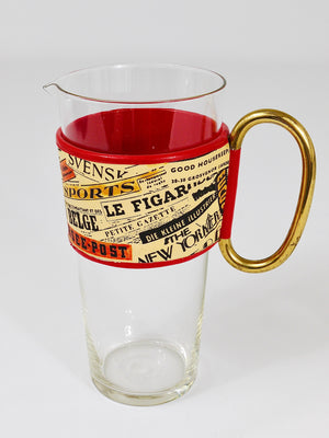 Caraffa in vetro Carl Auböck Martini Newspaper, Mid-Century, Austria