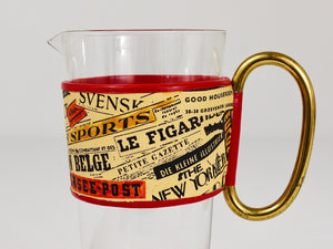 Caraffa in vetro Carl Auböck Martini Newspaper, Mid-Century, Austria