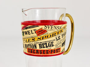 Caraffa in vetro Carl Auböck Martini Newspaper, Mid-Century, Austria