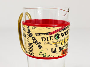 Caraffa in vetro Carl Auböck Martini Newspaper, Mid-Century, Austria