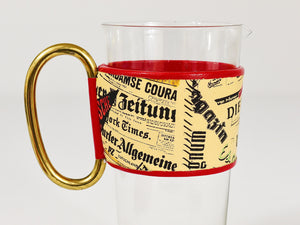 Caraffa in vetro Carl Auböck Martini Newspaper, Mid-Century, Austria