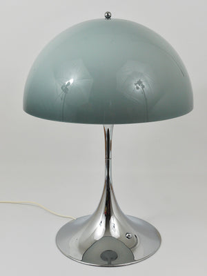 Rara lámpara de mesa Panthella de Verner Panton en cromo con