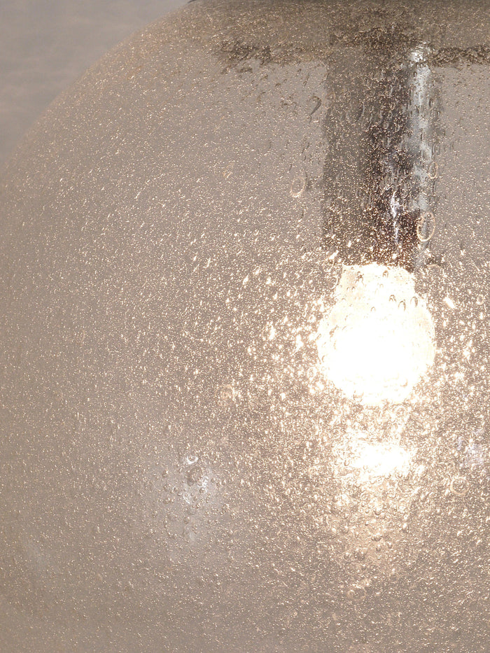 Large Peil & Putzler Bubble Glass and Chrome Globe Pendant Lamp, Germany, 1970s