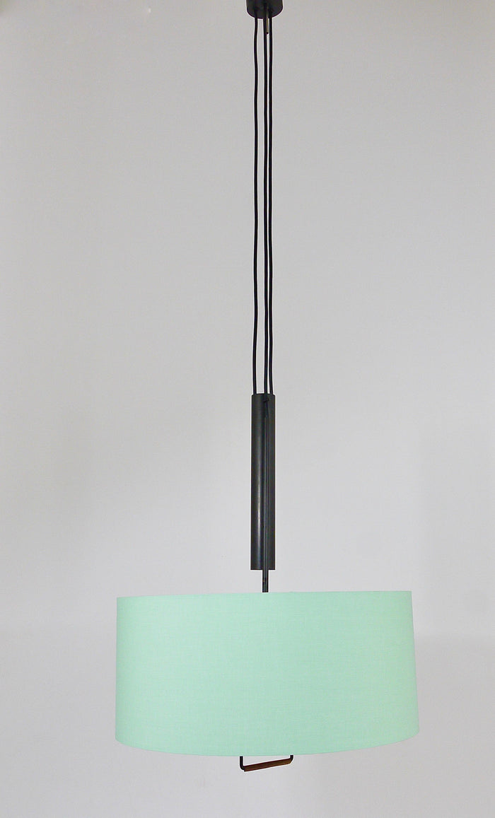 J.T. Kalmar Midcentury Adjustable Counterweight Pendant Lamp, Austria, 1950s