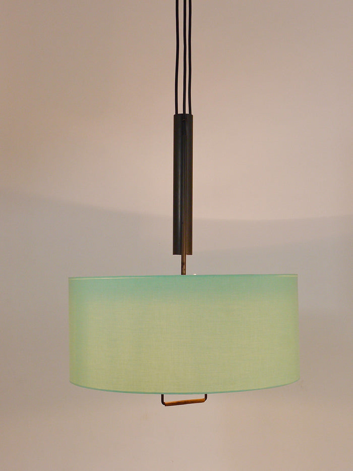 J.T. Kalmar Midcentury Adjustable Counterweight Pendant Lamp, Austria, 1950s