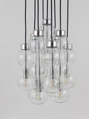 Imponente lampadario a cascata Doria a forma di clessidra, Space Age, Germania, anni 1960