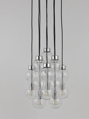 Imponente lampadario a cascata Doria a forma di clessidra, Space Age, Germania, anni 1960