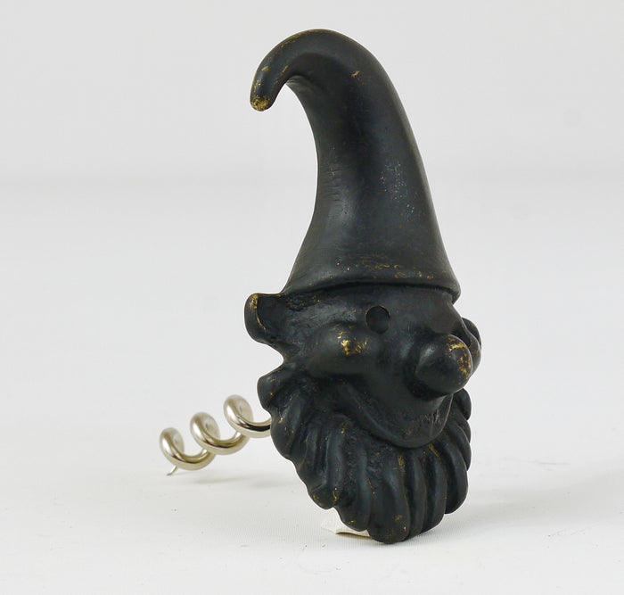 Walter Bosse Dwarf Brass Cork Screw Bottle Opener, Herta Baller, Austria, 1950s