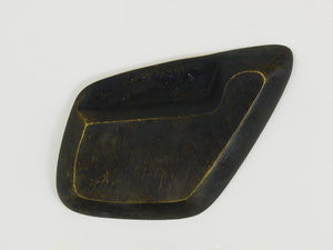 Walter Bosse Asymmetrical Modernist Black Brass Ashtray by Herta Baller, 1950s