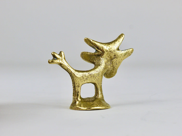 Walter Bosse Midcentury Cow Brass Figurine, Herta Baller, Austria, 1950s