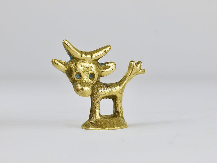 Walter Bosse Midcentury Cow Brass Figurine, Herta Baller, Austria, 1950s