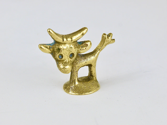 Walter Bosse Midcentury Cow Brass Figurine, Herta Baller, Austria, 1950s