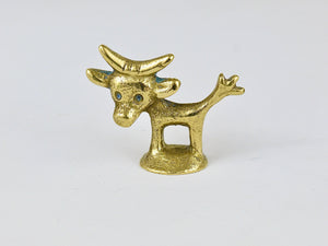 Walter Bosse Midcentury Cow Brass Figurine, Herta Baller, Austria, 1950s