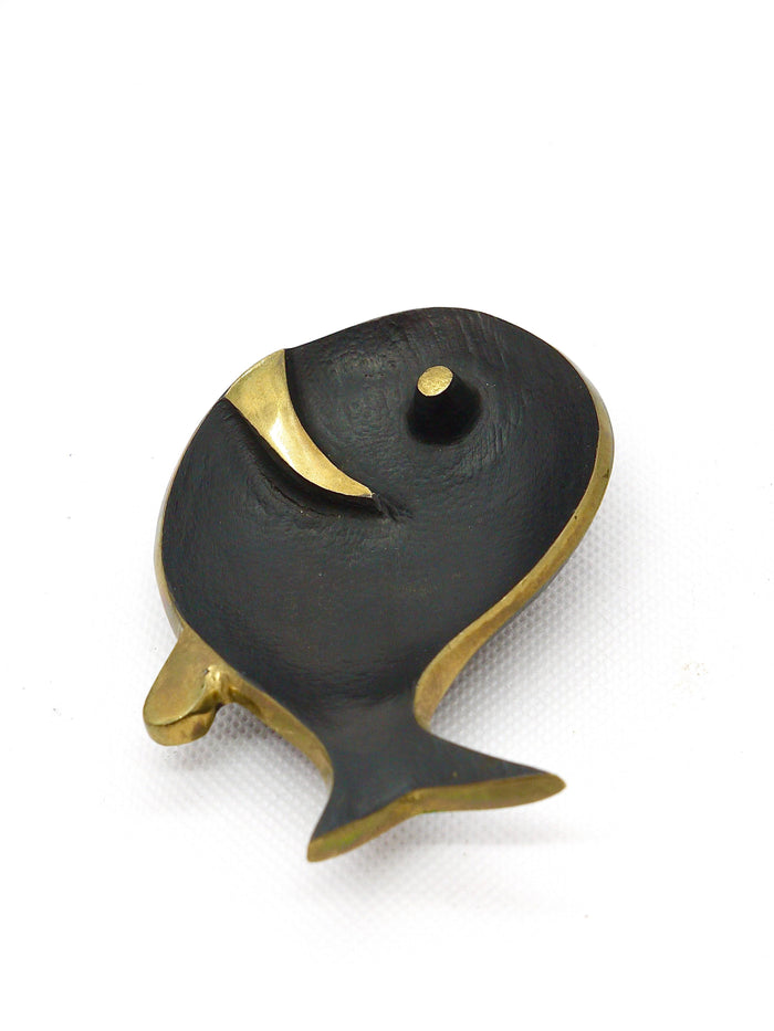 Walter Bosse Fish Midcentury Brass Bowl or Ashtray, Herta Baller, 1950s