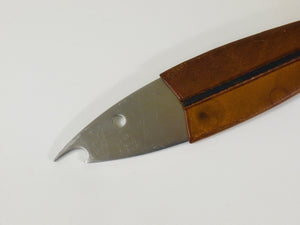 Carl Auböck Neptune Fish Bottle Opener, Leather & Steel by Amboss Austria, 1950s
