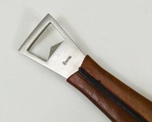 Carl Auböck Neptune Fish Bottle Opener, Leather & Steel by Amboss Austria, 1950s