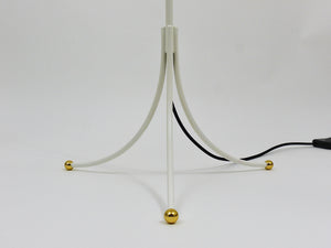Lampadaire tripode blanc en laiton Josef Frank x J.T. Kalmar (Haus & Garten) #2057