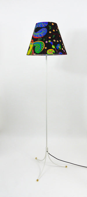 Lampadaire tripode blanc en laiton Josef Frank x J.T. Kalmar (Haus & Garten) #2057