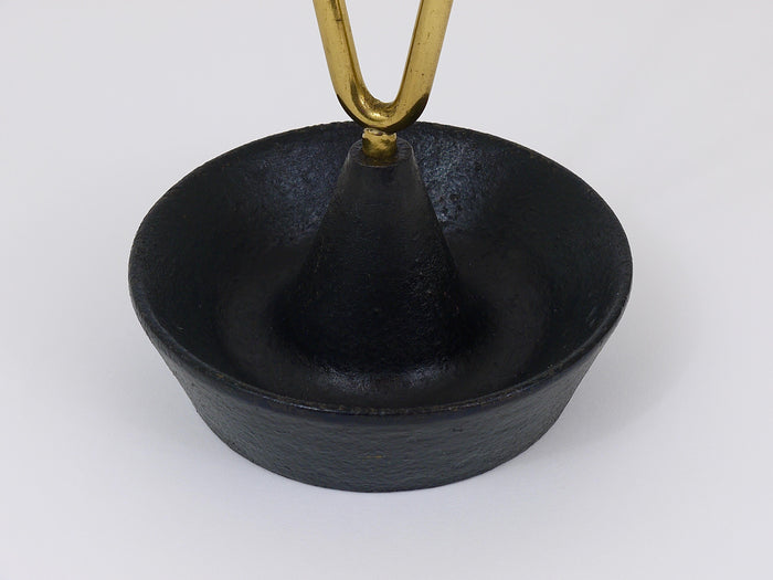 Carl Auböck Mid-Century Brass and Cast Iron Umbrella Stand, Austria, 1950s