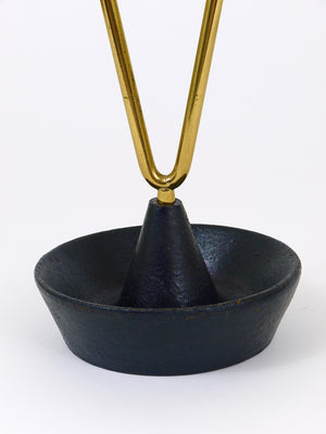 Carl Auböck Mid-Century Brass and Cast Iron Umbrella Stand, Austria, 1950s