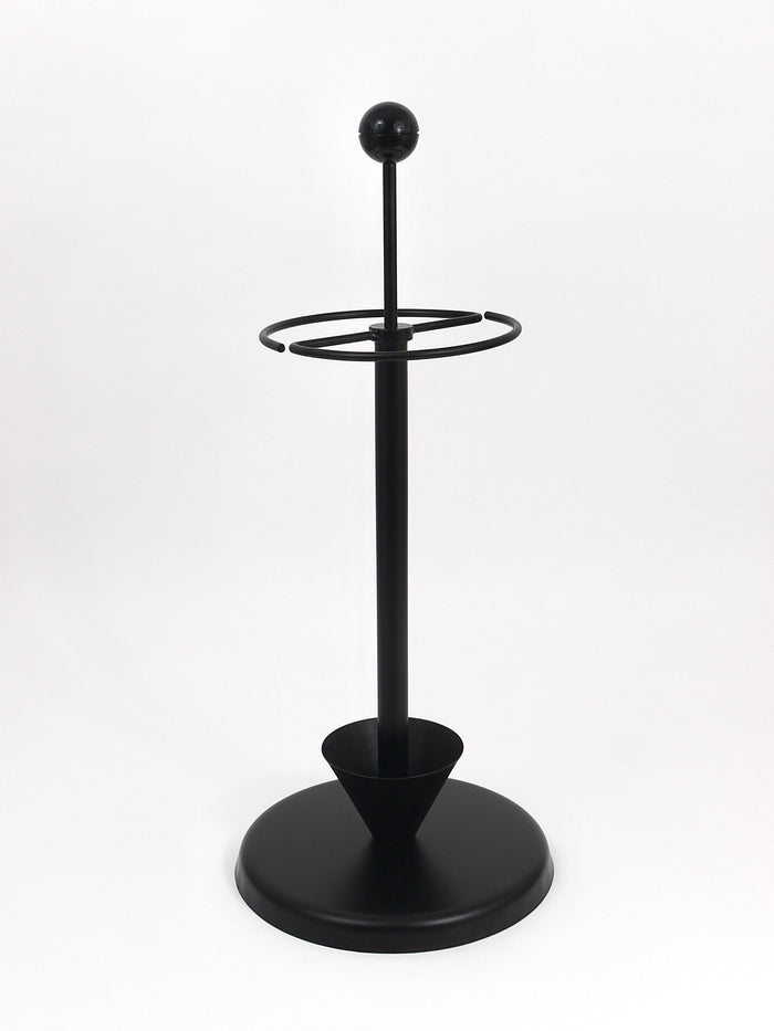 Black Post Modern Castiglioni Memphis Style Umbrella Stand, Italy, 1980s