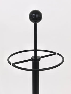 Black Post Modern Castiglioni Memphis Style Umbrella Stand, Italy, 1980s