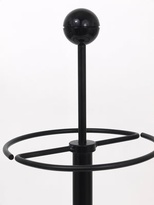 Black Post Modern Castiglioni Memphis Style Umbrella Stand, Italy, 1980s