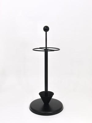 Black Post Modern Castiglioni Memphis Style Umbrella Stand, Italy, 1980s