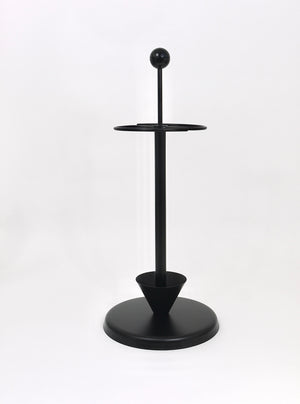 Black Post Modern Castiglioni Memphis Style Umbrella Stand, Italy, 1980s