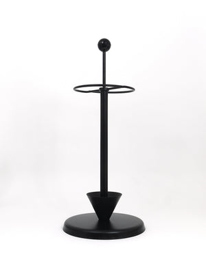 Black Post Modern Castiglioni Memphis Style Umbrella Stand, Italy, 1980s