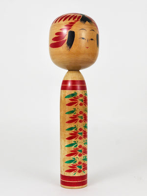 Dekorative Togatta-Kokeshi-Puppenskulptur aus Nordjapan, handbemalt