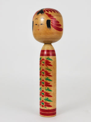 Dekorative Togatta-Kokeshi-Puppenskulptur aus Nordjapan, handbemalt