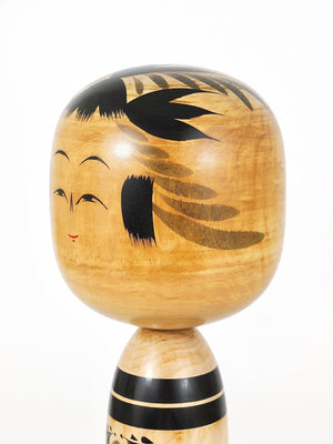 Dekorative Togatta-Kokeshi-Puppenskulptur aus Nordjapan, handbemalt