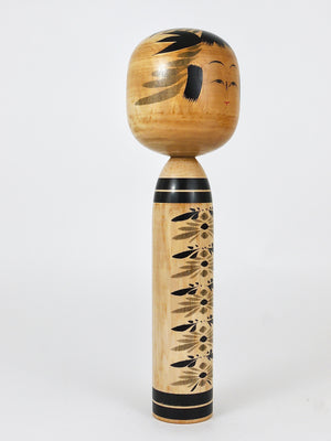 Dekorative Togatta-Kokeshi-Puppenskulptur aus Nordjapan, handbemalt