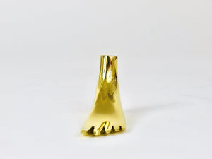 Signed Carl Auböck Midcentury Brass Foot Paperweight Handmade Sculpture