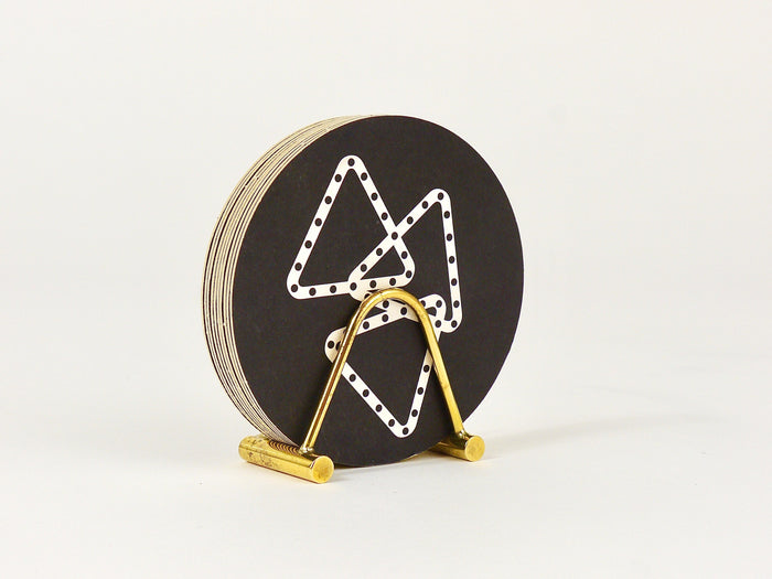 Carl Auböck Up to Three Midcentury Polished Brass Card Holder, Austria, 1950s