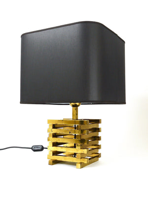 Coppia di lampade da tavolo Romeo Rega in ottone, Italia, anni 1970