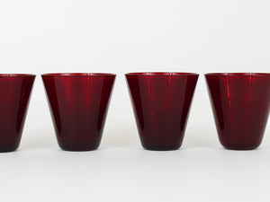 Quatre verres à boire Kartio Mid-Century de Kaj Franck par Nuutajarvi Nottsjo Finland