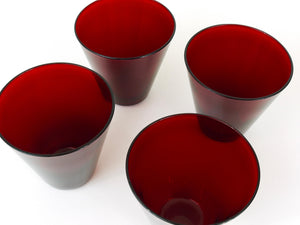 Quatre verres à boire Kartio Mid-Century de Kaj Franck par Nuutajarvi Nottsjo Finland