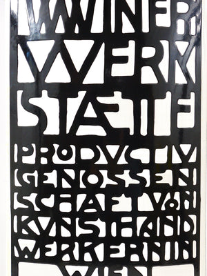 Rare enseigne publicitaire émaillée bombée Wiener Werkstaette Vienna Art nouveau
