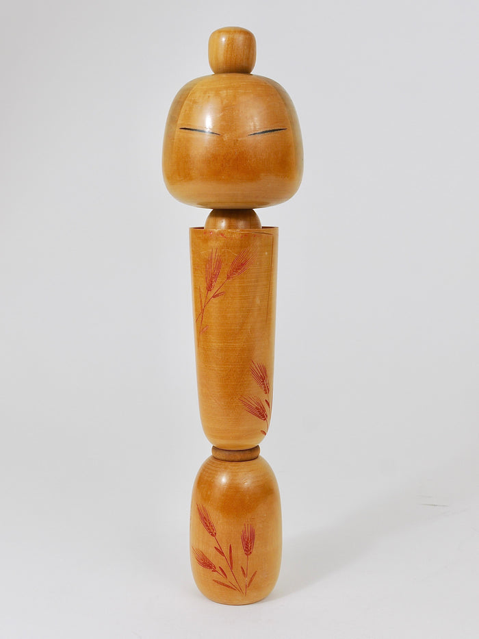Decorative Sadao Kishi Kokeshi Doll Sculpture from Japan, Hand-Painted
