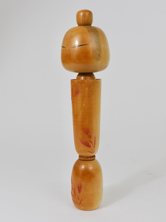 Decorative Sadao Kishi Kokeshi Doll Sculpture from Japan, Hand-Painted