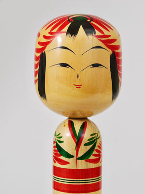 Sculpture décorative de poupée Kokeshi du nord du Japon, peinte à la main, signée