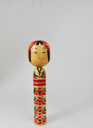 Sculpture décorative de poupée Kokeshi du nord du Japon, peinte à la main, signée