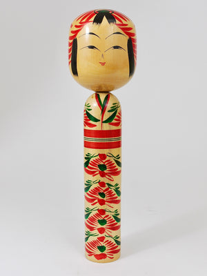 Sculpture décorative de poupée Kokeshi du nord du Japon, peinte à la main, signée