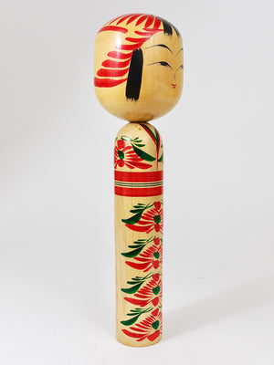 Sculpture décorative de poupée Kokeshi du nord du Japon, peinte à la main, signée