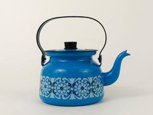 Kaj Franck Mid-Century Emaille-Teekessel, Finel Arabia, Finnland